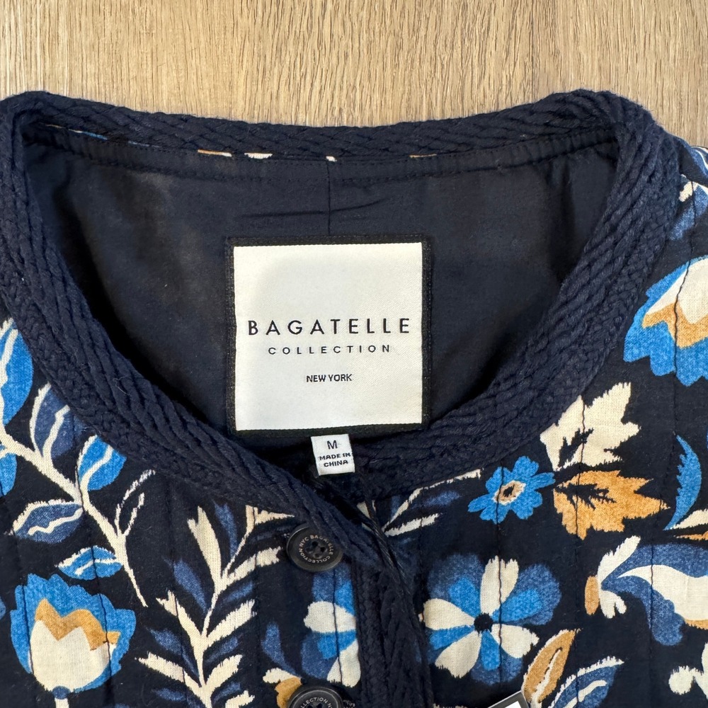 Bagatelle Collection New York Quilted Floral Print Vest Women's Size Medium NWT - Picture 2 of 6